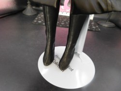 emme edgy black high boots